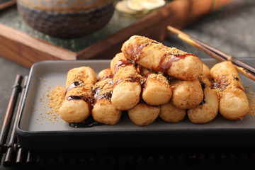 红糖糍粑摄影图