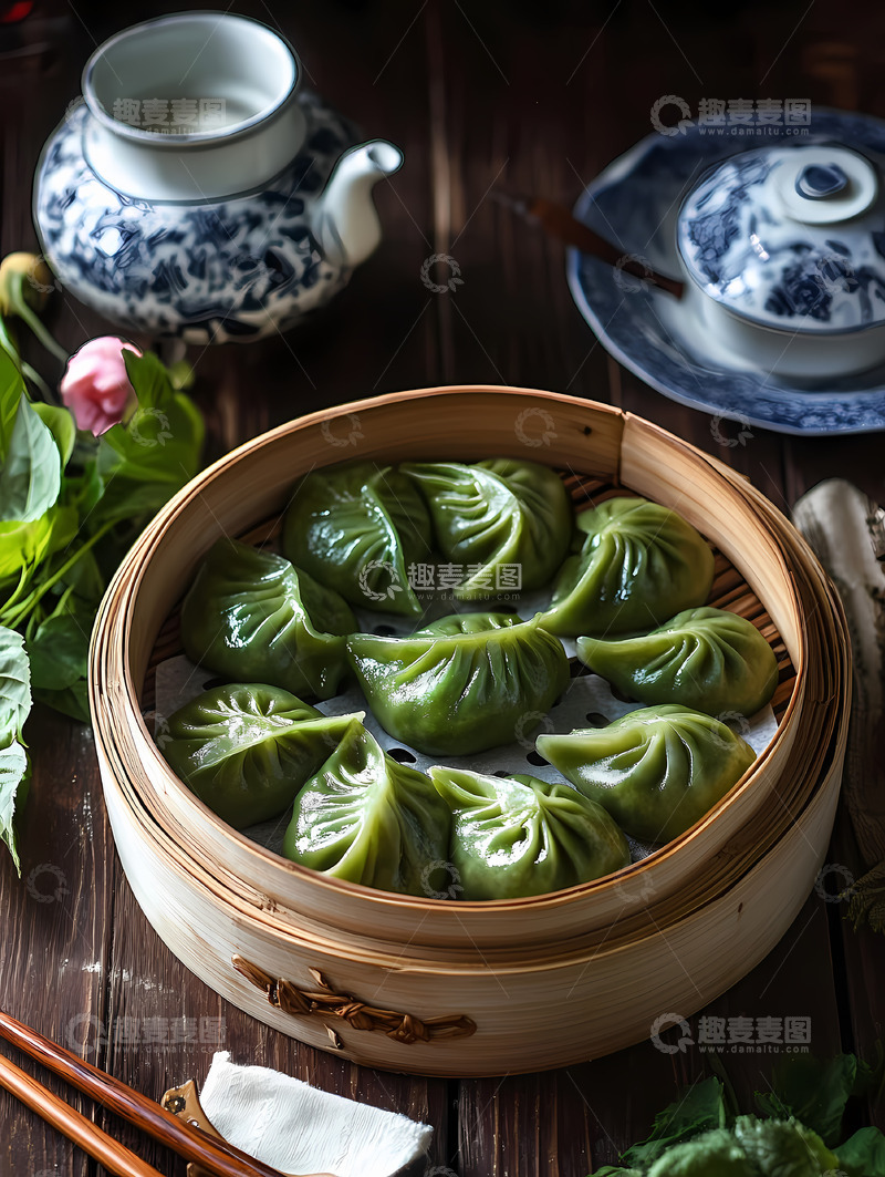 高清大图下载【趣麦麦图】美食小吃蒸饺5