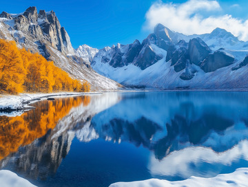 冰川自然景观湖泊高原