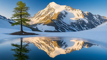 湖泊冰川高原自然景观