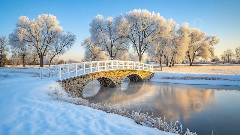 高清大图下载【趣麦麦图】雾凇雪地雪景