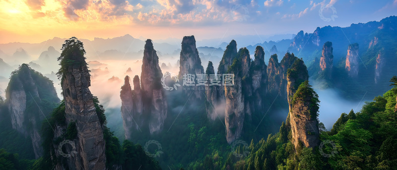 高清大图下载【趣麦麦图】峰林石林科斯特地貌