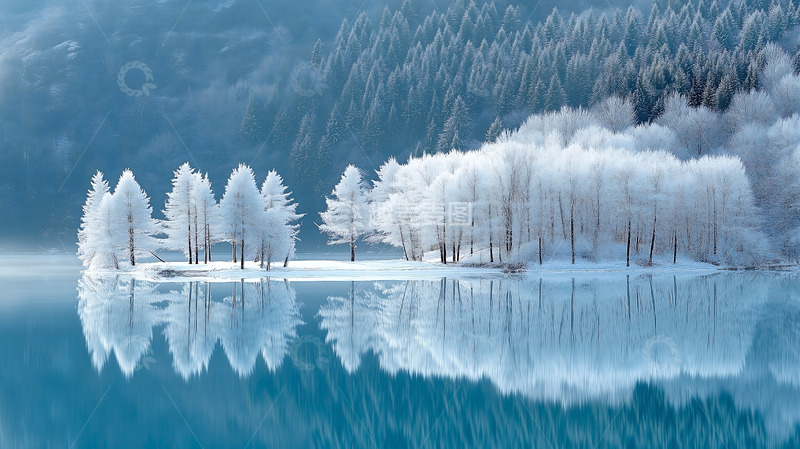 高清大图下载【趣麦麦图】雪地雾凇雪景