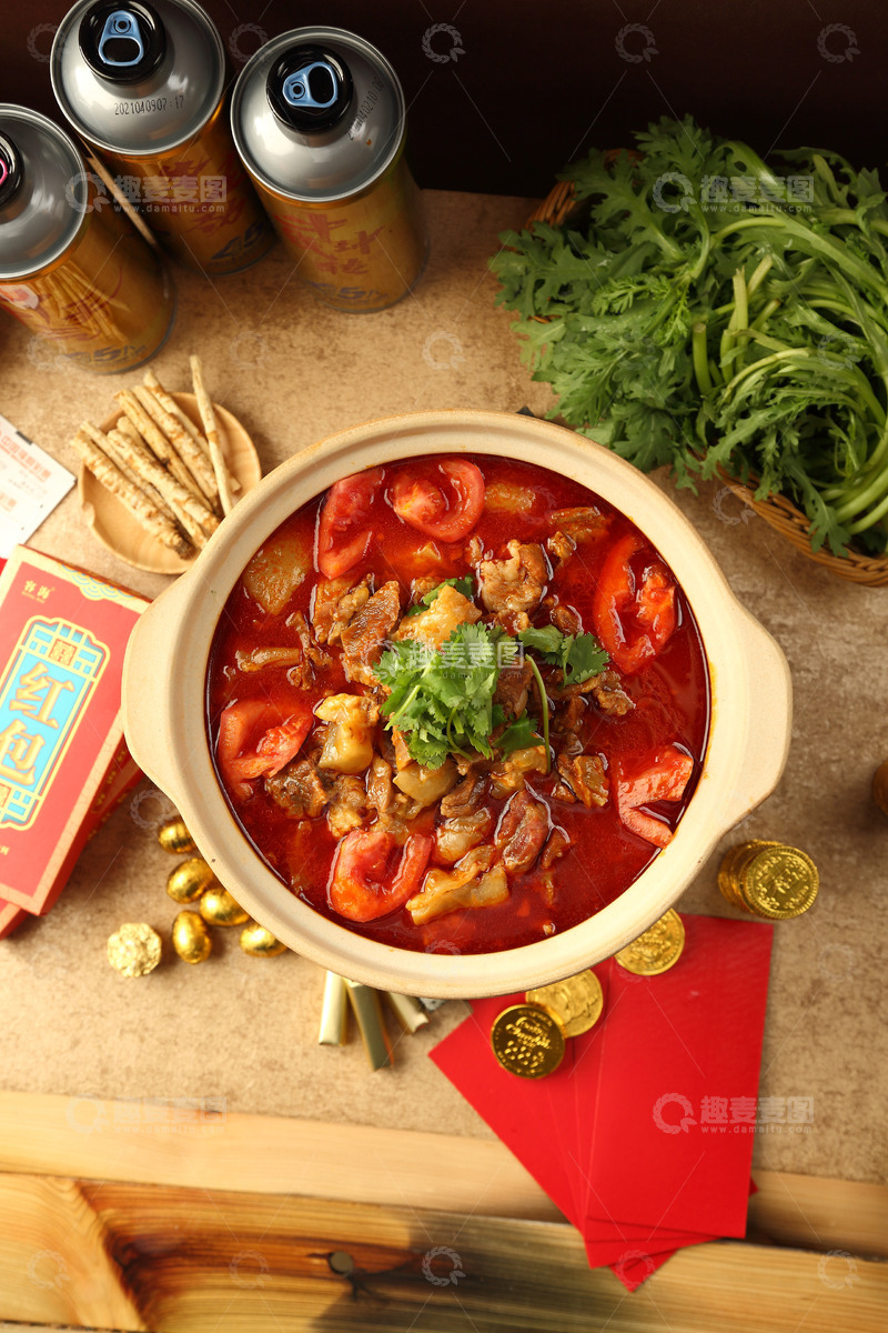高清大图下载【趣麦麦图】-招牌番茄牛筋腩煲