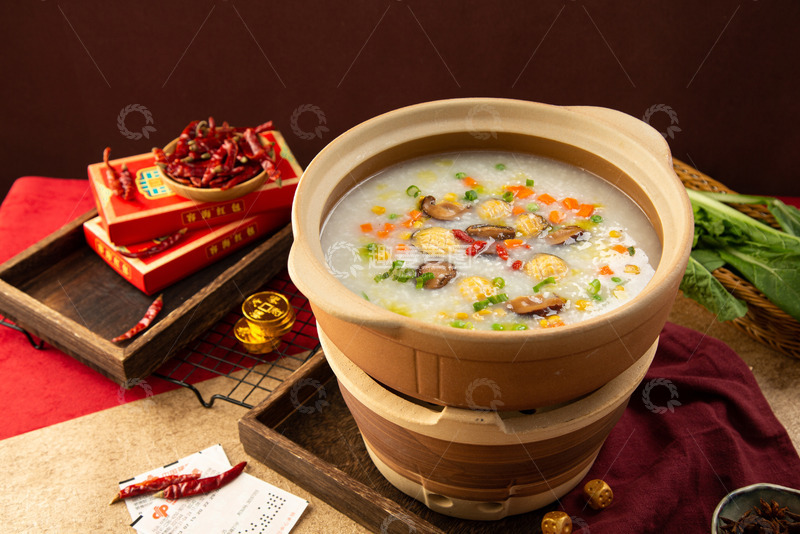 高清大图下载【趣麦麦图】鲍鱼砂锅粥摄影图2