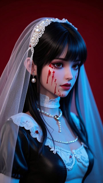 万圣婚纱精致娃娃2