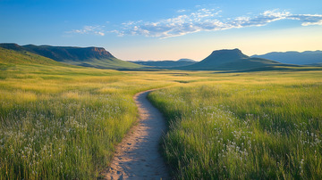 平原草原小路