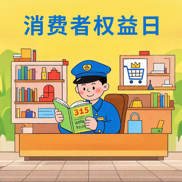 315消费者权益日插画