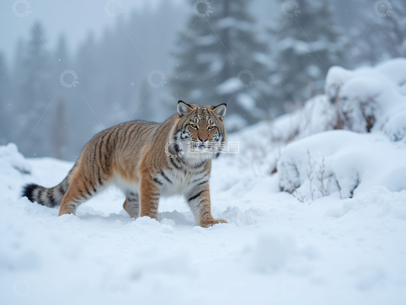 高清大图下载【趣麦麦图】长白山东北虎5