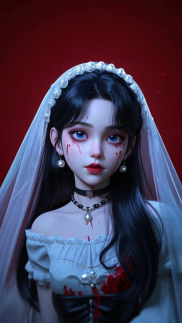 万圣婚纱精致娃娃3