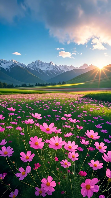 春日美丽格桑花