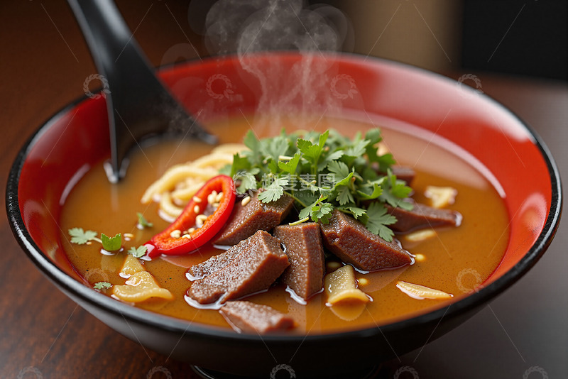 高清大图下载【趣麦麦图】大碗红烧牛肉面