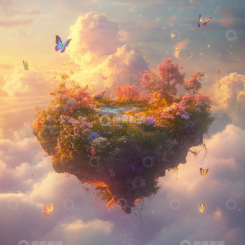 高清大图下载【趣麦麦图】粉色治愈花花插画2