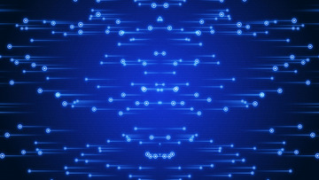 科技AI线条公司企业海报蓝色背景