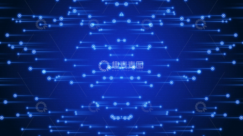 源文件下载【趣麦麦图】科技AI线条公司企业海报蓝色背景