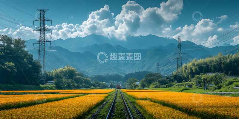 高清大图下载【趣麦麦图】夏日乡村稻田
