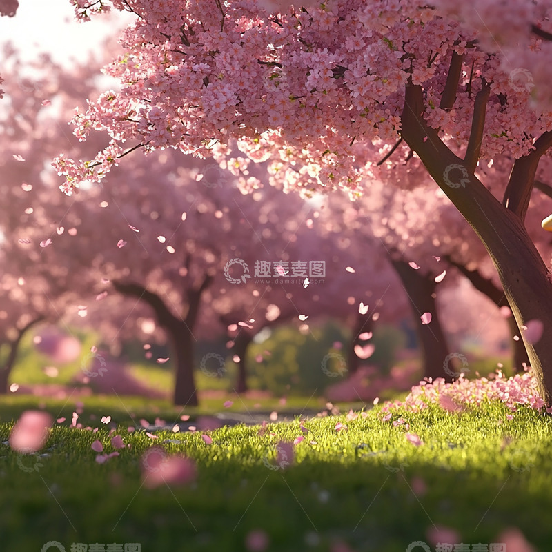 高清大图下载【趣麦麦图】粉色治愈花花插画3