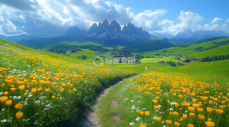 高清大图下载【趣麦麦图】远处的高山美景