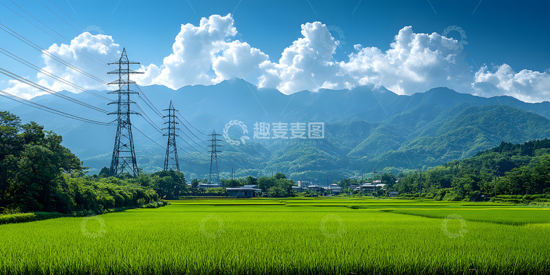 高清大图下载【趣麦麦图】夏日绿色稻田1