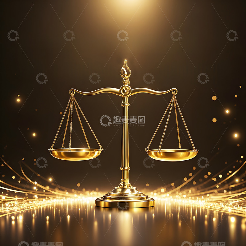 315权益日金色天平金色光点背景图