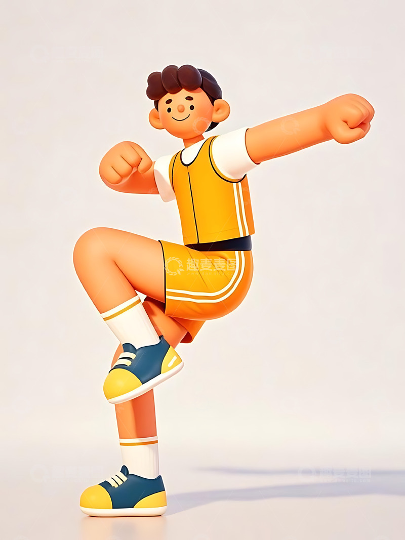 高清大图下载【趣麦麦图】-运动会运动卡通人物元素1