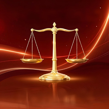 315权益日金色天平红色丝绸背景图