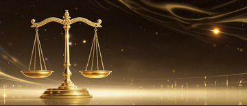 315权益日金色天平金色光点展板背景图