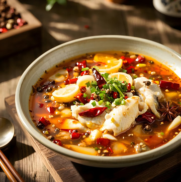 一盆水煮鱼摄影图1