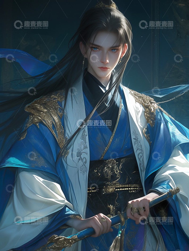 高清大图下载【趣麦麦图】古风--美男9