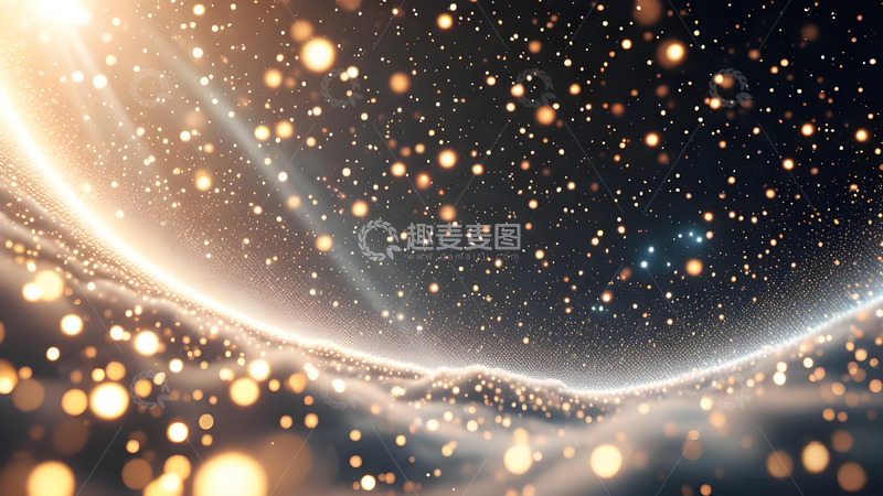 高清大图下载【趣麦麦图】科技粒子商务展板背景