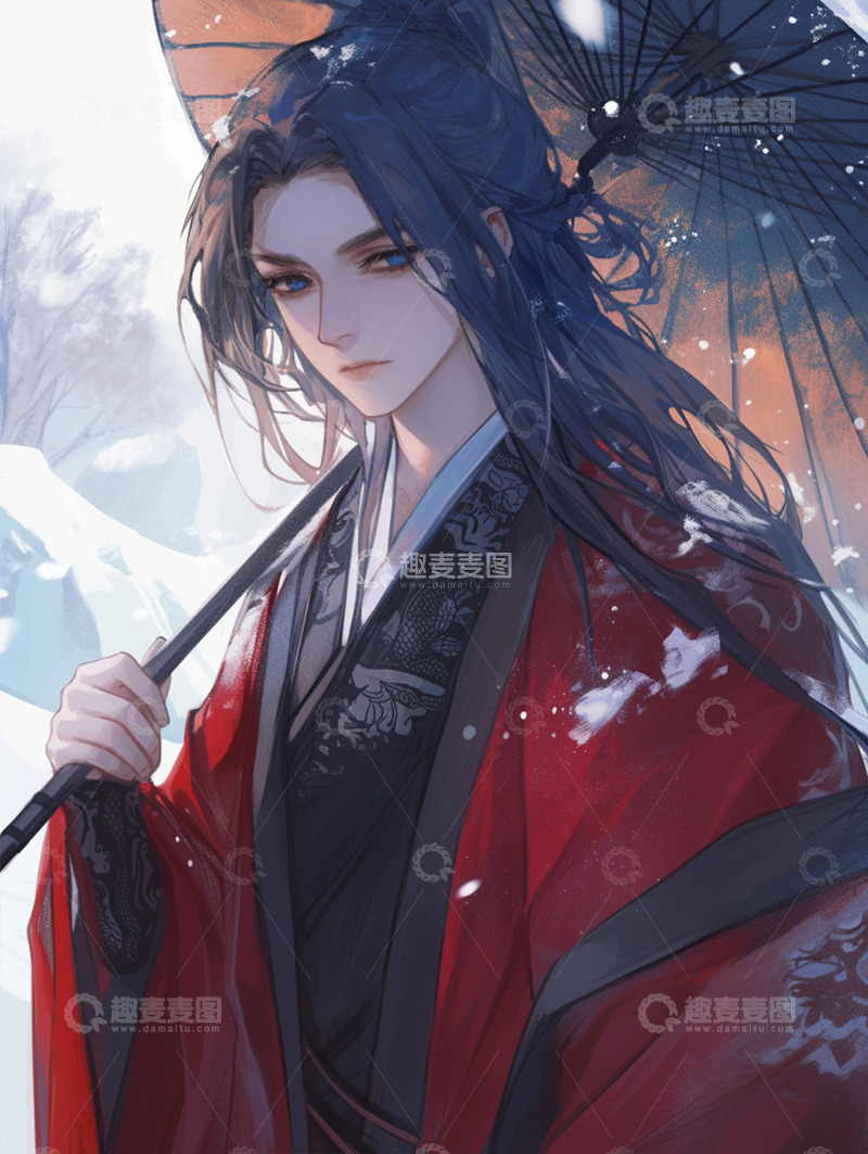 高清大图下载【趣麦麦图】古风--美男12