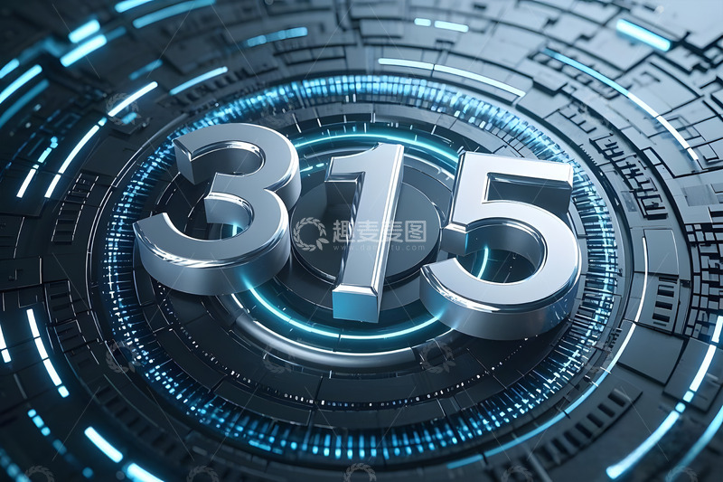 高清大图下载【趣麦麦图】科技感315数字标识1
