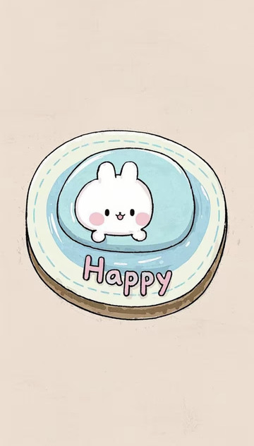 一只快乐的小兔子