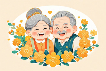 重阳节人物老年夫妇6