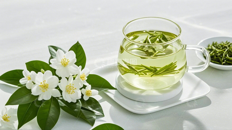 高清大图下载【趣麦麦图】茉莉花茶春茶茶文化3