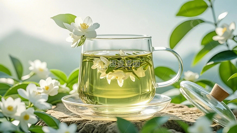 高清大图下载【趣麦麦图】茉莉花茶春茶茶文化1