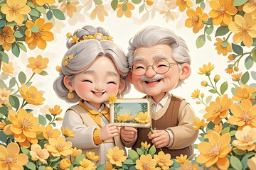 重阳节人物老年夫妇7