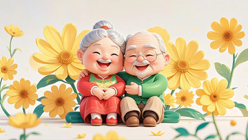 重阳节人物老年夫妇12