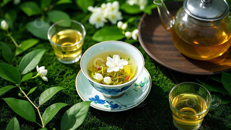 高清大图下载【趣麦麦图】茉莉花茶春茶茶文化6