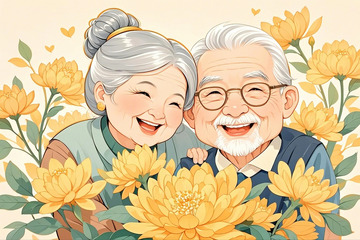 重阳节人物老年夫妇1