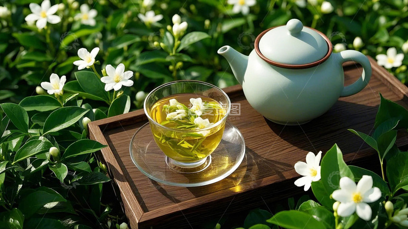 高清大图下载【趣麦麦图】新茶上市茉莉花茶11