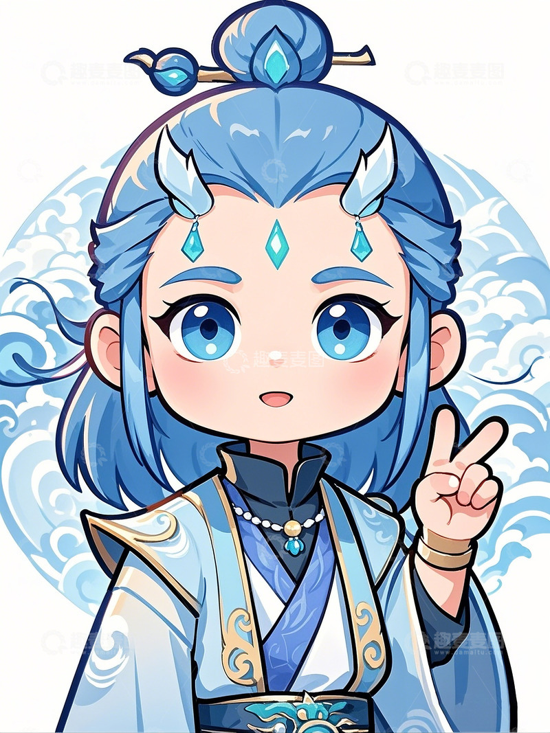 高清大图下载【趣麦麦图】卡通Q版敖丙