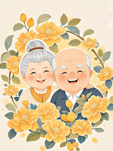 重阳节人物老年夫妇8