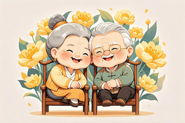 重阳节人物老年夫妇3