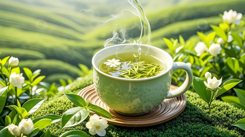 高清大图下载【趣麦麦图】新茶上市茉莉花茶5