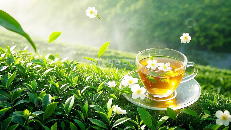 高清大图下载【趣麦麦图】茉莉花茶春茶茶文化5