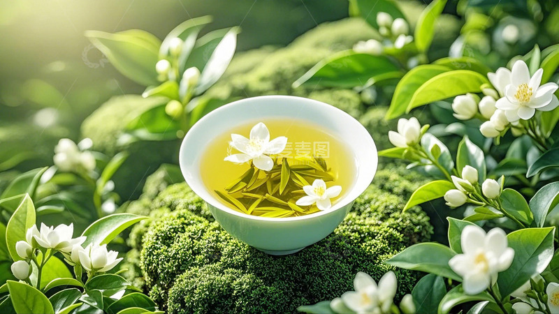 高清大图下载【趣麦麦图】茉莉花茶春茶茶文化7