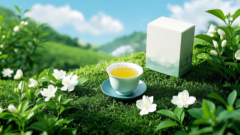 高清大图下载【趣麦麦图】茉莉花茶春茶茶文化9