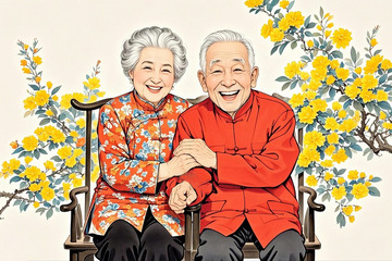 重阳节人物老年夫妇2