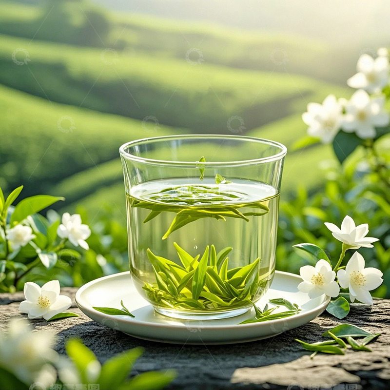 高清大图下载【趣麦麦图】茉莉花茶绿茶春茶上市5